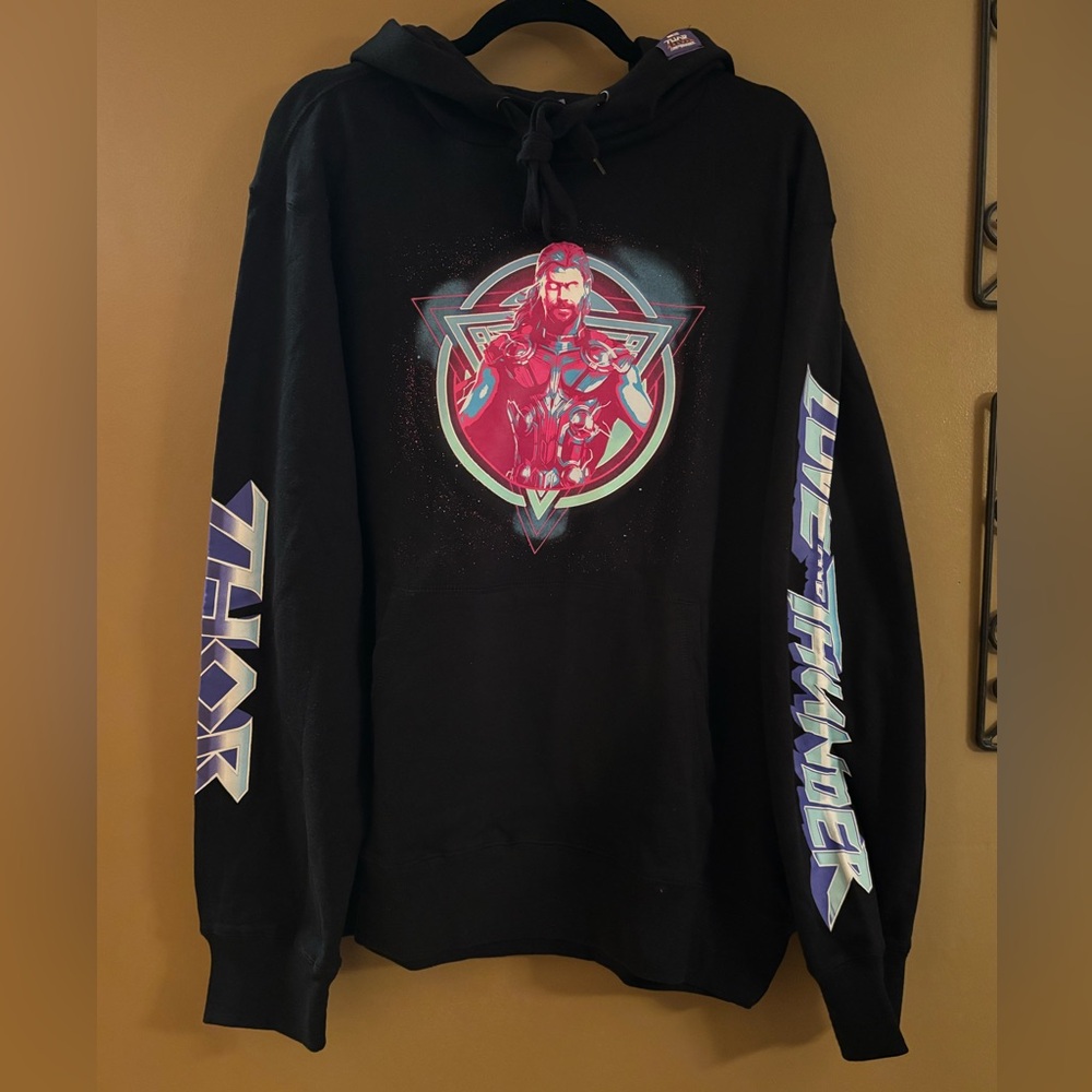 Disney Marvel Thor Love And Thunder Film Hoodie Size 2XL
